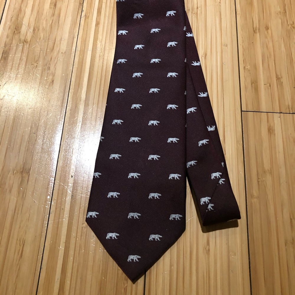 Silk Tie with Polar Bears